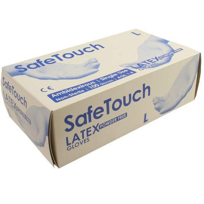 Front - SafeTouch Extra Small Latex Glove Box Powder Free 100pk