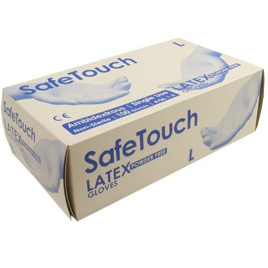 Front - SafeTouch Extra Small Latex Glove Box Powder Free 100pk