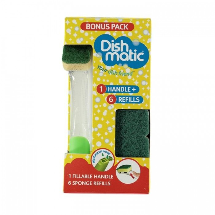 Front - Dishmatic Bonus Pack 1 Handle & 6 Refills