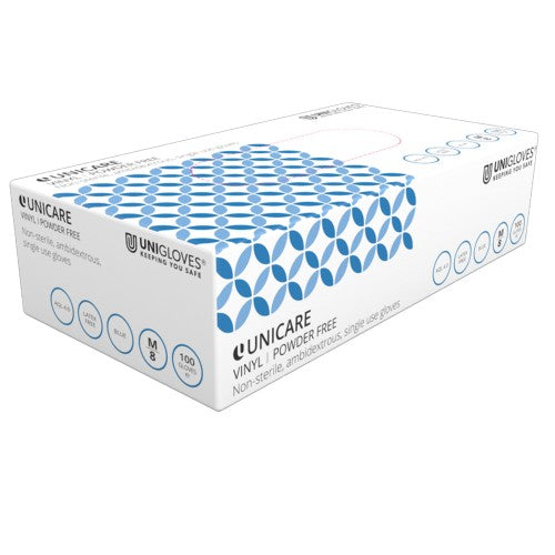 Front - Disposable Vinyl Glove Powder Free Clear Blue Large 100pk