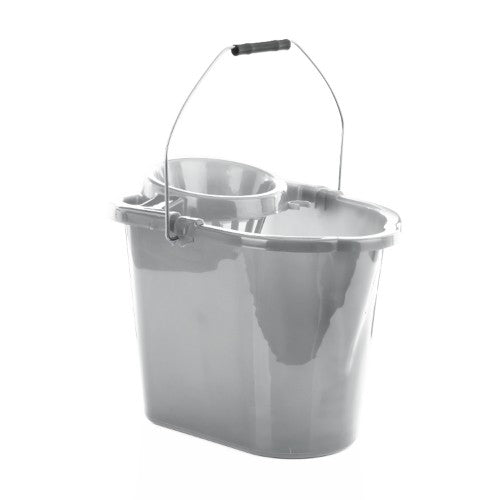 Front - Leecroft Budget Oblong Mop Bucket Silver 14L