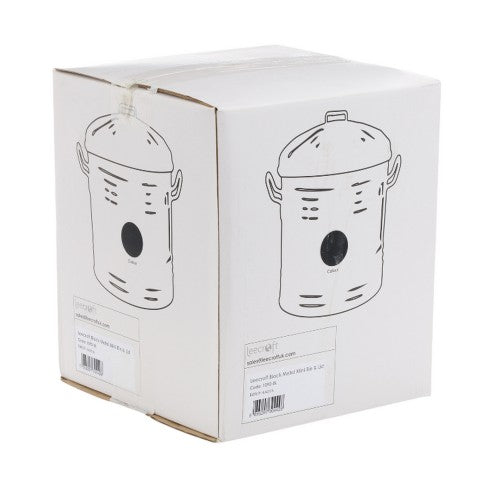 Front - Leecroft Metal Mini Bin Cream 12 x 10''
