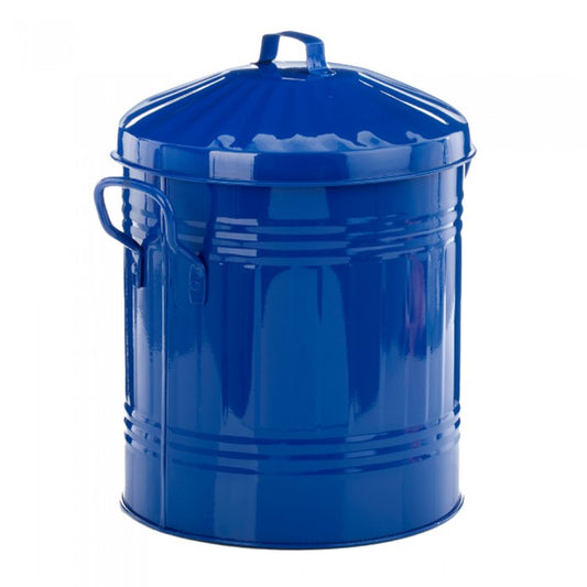 Front - Leecroft Metal Mini Bin Navy Blue 12 x 10''