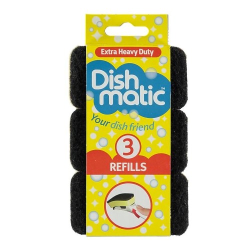 Front - Dishmatic Refills Extra Heavy Duty Black 3pk