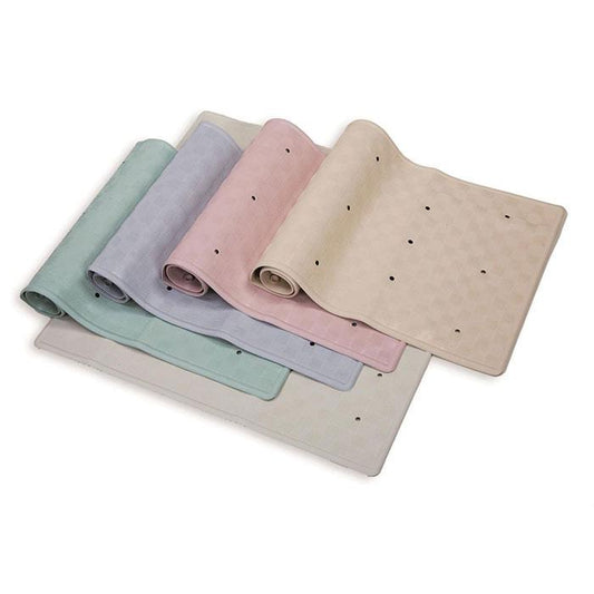 One Colour - Front - Blue Canyon Rubber Bath Mat Green 34 x 74cm