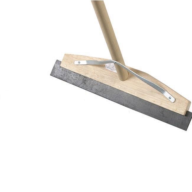 One Colour - Front - 18' Wooden Floor Squeegee With Handle & Stay