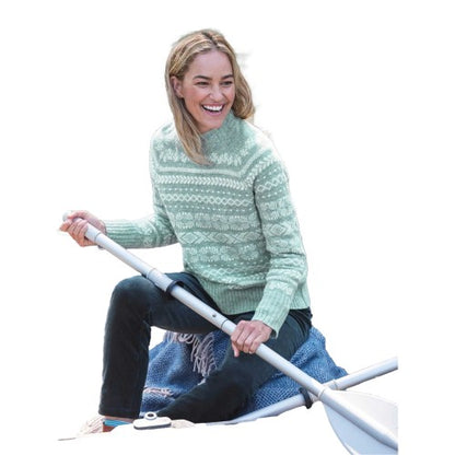Front - WoolOvers Womens/Ladies Nordic Mono Fair Isle Jumper