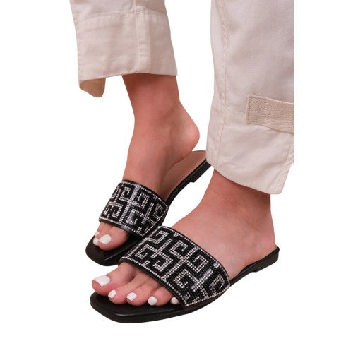 Front - Where´s That From Womens/Ladies Lucid Diamante Sandals