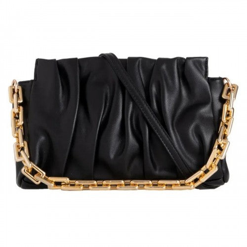 Front - Where´s That From Cloud Ruched Chain Strap Handbag
