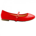 Front - Where´s That From Womens/Ladies Josie Faux Leather Straps Ballerina Flats