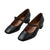 Front - Where´s That From Womens/Ladies Oslo PU Square Toe Wide Low Block Heel Pumps