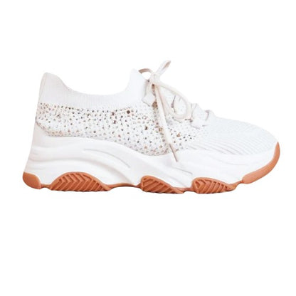 Front - Where´s That From Womens/Ladies Advantage Mesh Chunky Heel Trainers