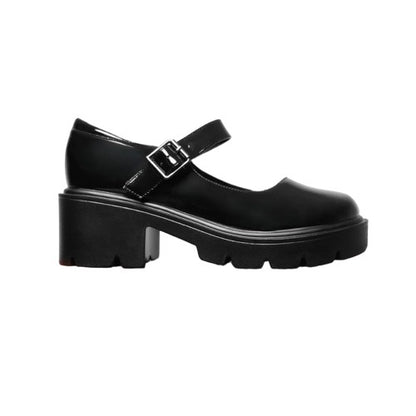 Front - Where´s That From Womens/Ladies Rylee Retro Platform Block Heel Mary Janes