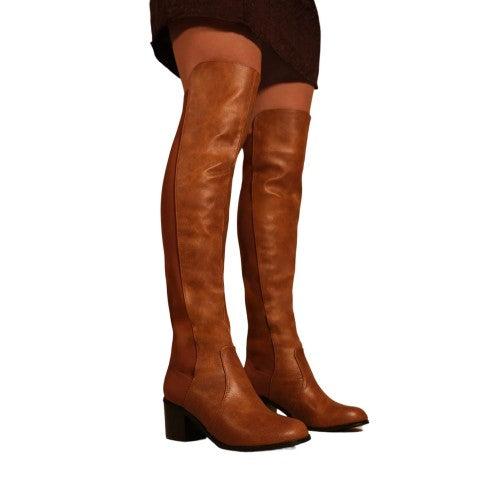 Front - Where´s That From Womens/Ladies Britta Thigh-High Boots