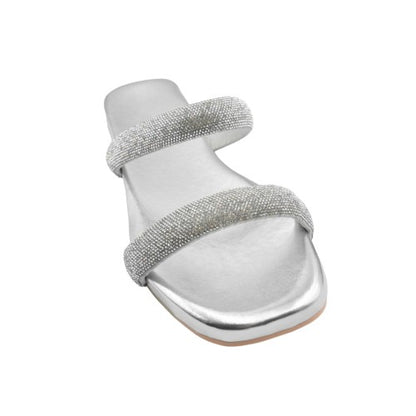 Front - Where´s That From Womens/Ladies Yakirah Diamante Faux Leather Flatform Sliders