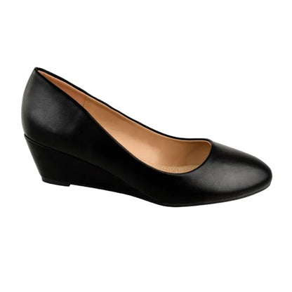 Front - Where´s That From Womens/Ladies Kieran PU Wide Platform Low Wedge Court Shoes