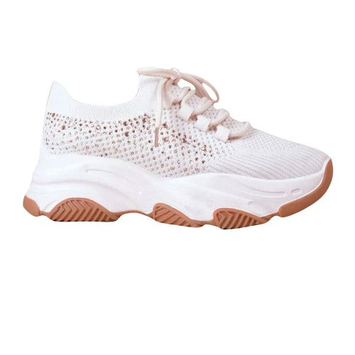 Front - Where´s That From Womens/Ladies Whisper Diamante Knitted Trainers