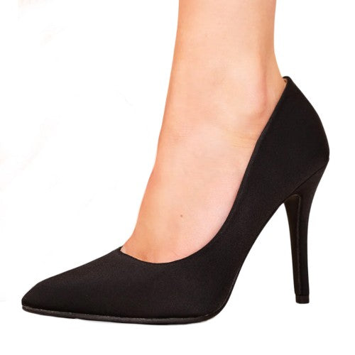 Front - Where´s That From Womens/Ladies Leah PU Pointed High Heel Court Pumps