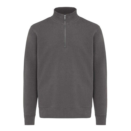 Front - Iqoniq Unisex Adult Elgon Recycled Cotton Quarter Zip Sweater Top