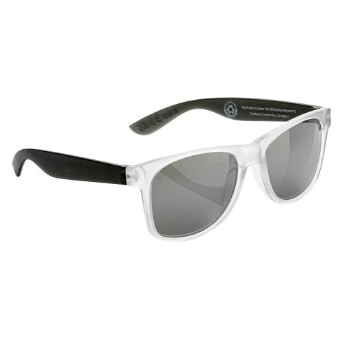 Front - XD Collection Gleam Recycled Polycarbonate Mirrored Sunglasses