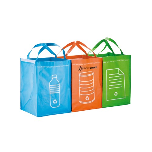 Front - XD Collection Recycling Bags (Pack of 3)
