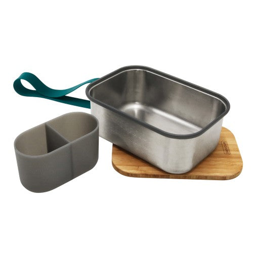 Front - Black + Blum Stainless Steel Large 1.25L Lunch Box