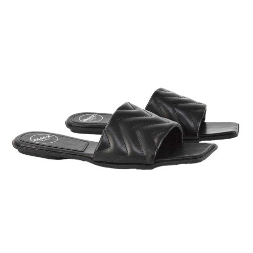 Front - XY London Womens/Ladies Cherry Quilted Sandals