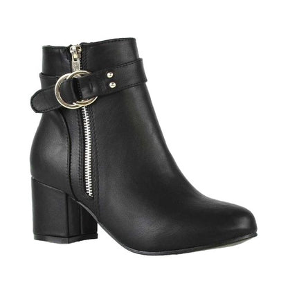 Front - XY London Womens/Ladies Lakesha Zip Boots