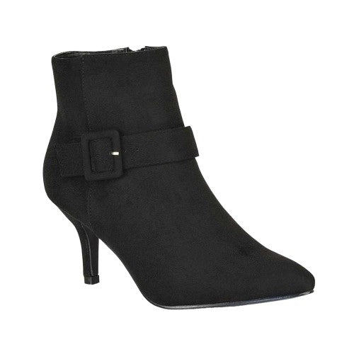 Front - XY London Womens/Ladies Lara Pointed Stiletto Heel Ankle Boots