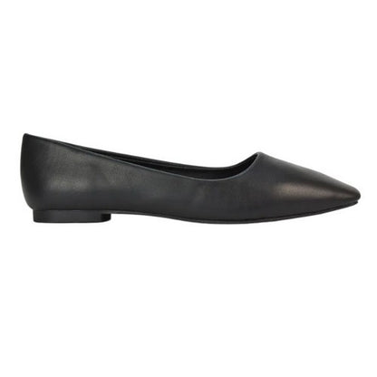 Front - XY London Womens/Ladies Maci Square Toe Ballerina Flats