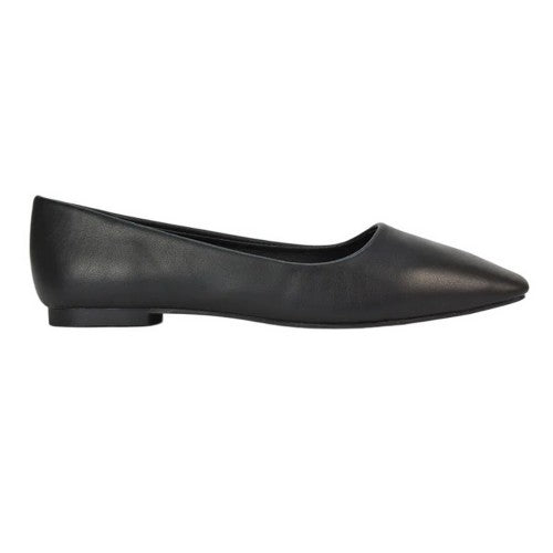 Front - XY London Womens/Ladies Maci Square Toe Ballerina Flats
