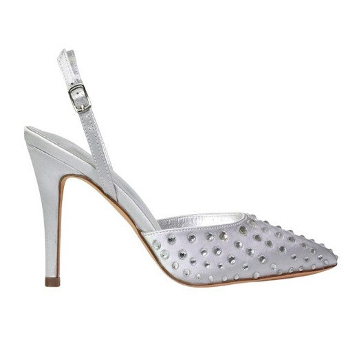 Front - XY London Womens/Ladies Shelly Pointed Bridal High Heels