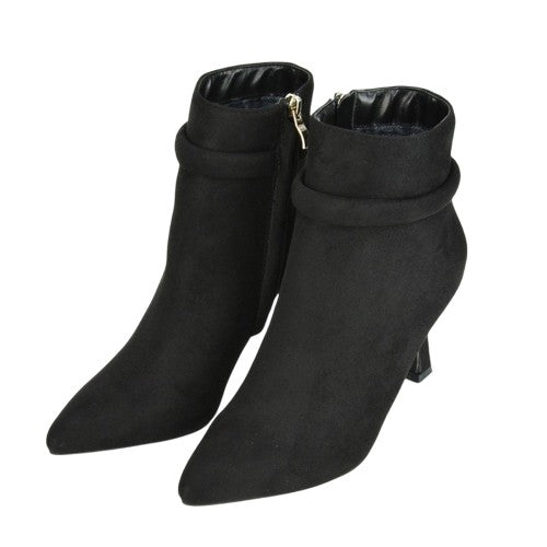 Front - XY London Womens/Ladies Jaelyn Pointed Stiletto Heel Ankle Boots