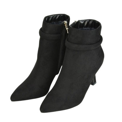 Front - XY London Womens/Ladies Jaelyn Pointed Stiletto Heel Ankle Boots