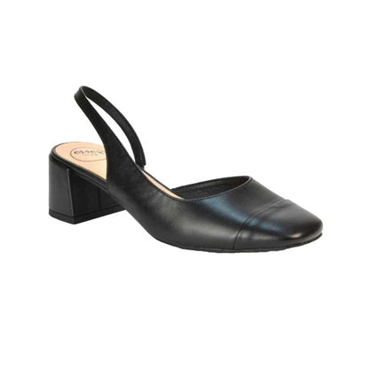 Front - XY London Womens/Ladies Karis Sling Back Block Heel Court Shoes