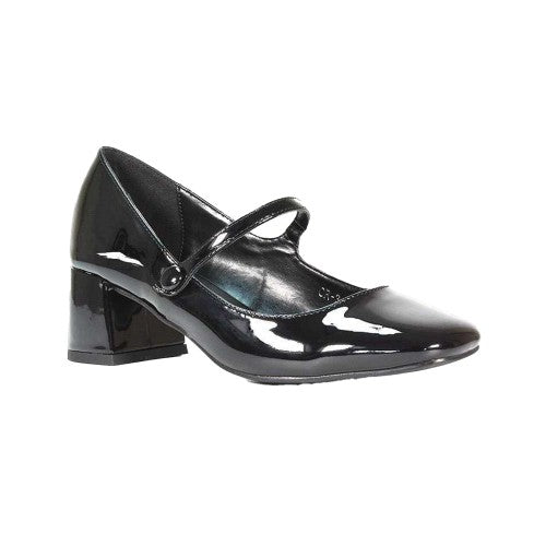 Front - XY London Womens/Ladies Leneka Slip-on Low Block Heel Court Shoes