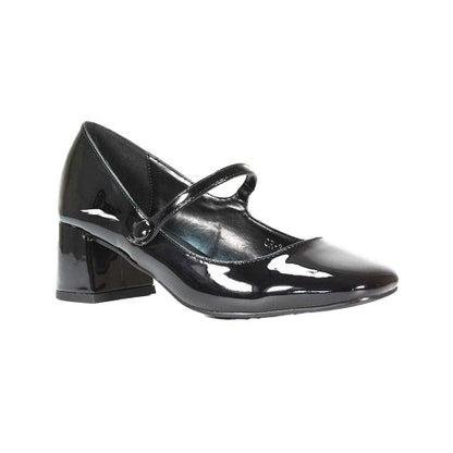 Front - XY London Womens/Ladies Leneka Slip-on Low Block Heel Court Shoes