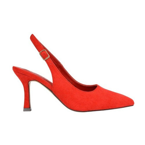 Front - XY London Womens/Ladies Valerie Sling Back High Stiletto Heel Court Shoes