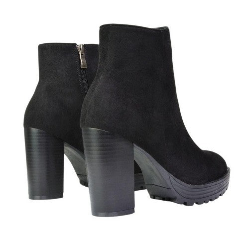 Front - XY London Womens/Ladies Cole Platform Heel Ankle Boots