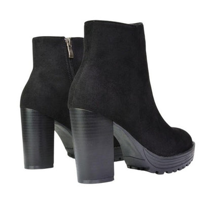 Front - XY London Womens/Ladies Cole Platform Heel Ankle Boots