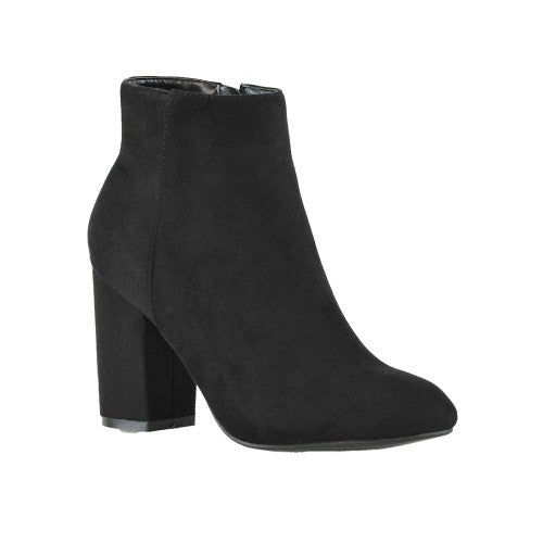 Front - XY London Womens/Ladies Peaches High Block Heel Ankle Boots