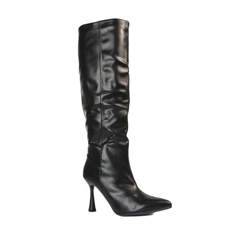 Front - XY London Womens/Ladies Isabel Stiletto Heel Knee-High Boots