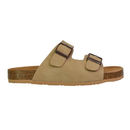 Front - XY London Womens/Ladies Star Double Strap Buckle Summer Flat Sandals