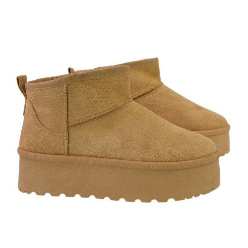 Front - XY London Womens/Ladies Selina Flatform Ankle Boots
