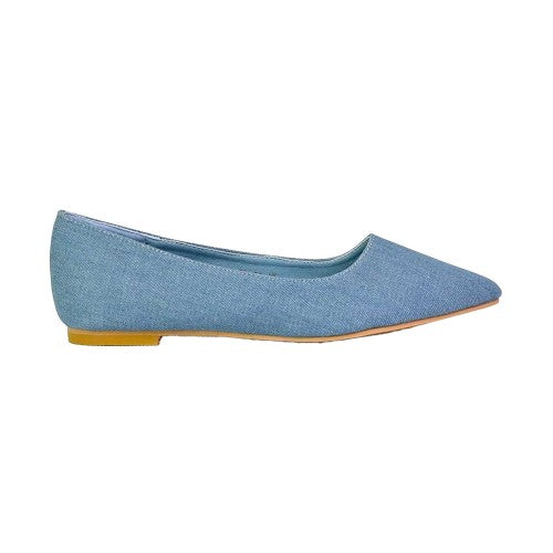 Front - XY London Womens/Ladies Bubbles Bubbles Slip-on Flat Ballerina Flats