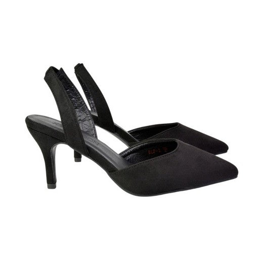 Front - XY London Womens/Ladies Imogen Sling Back Mid Stiletto Court Shoes