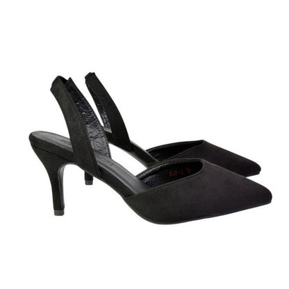 Front - XY London Womens/Ladies Imogen Sling Back Mid Stiletto Court Shoes