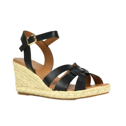 Front - XY London Womens/Ladies Strappy Wedge Sandals