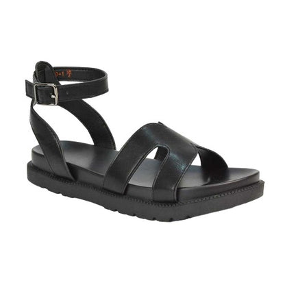 Front - XY London Womens/Ladies Angie Strappy Flatform Sandals