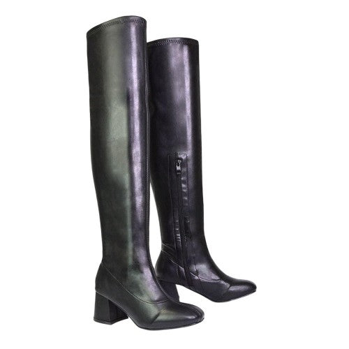 Front - XY London Womens/Ladies Emmett Knee-High Boots